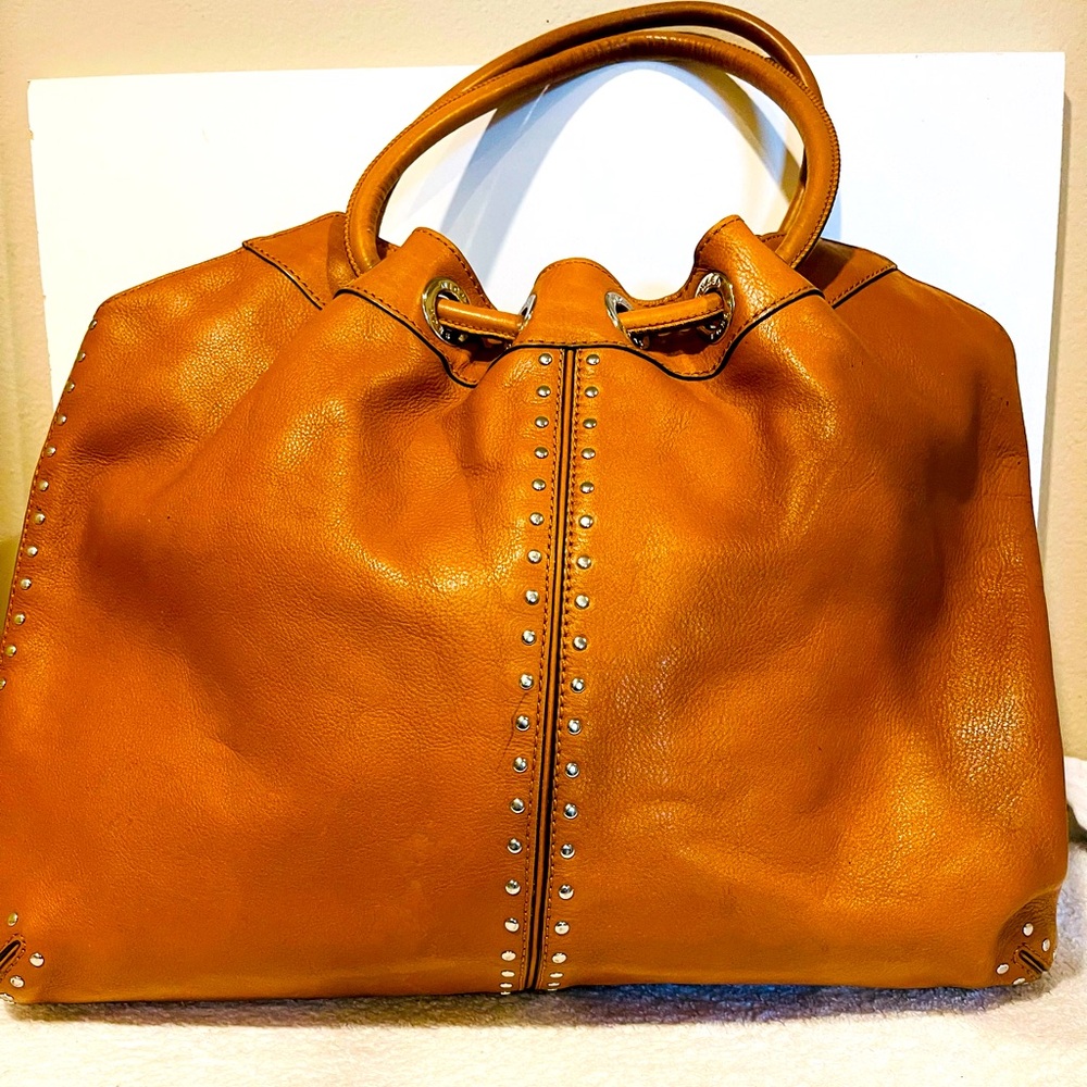 Michael Kors Textured Astor Hobo Handbag Leather